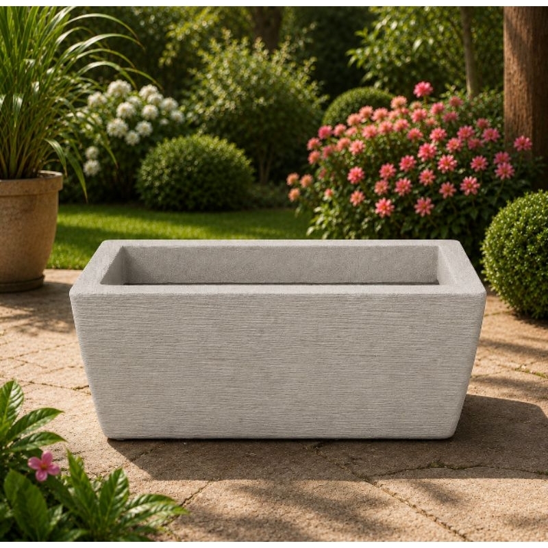 Jardineira Retangular 40cm Vaso para Plantas em Polietileno Jardim Varanda Decoração cod:93