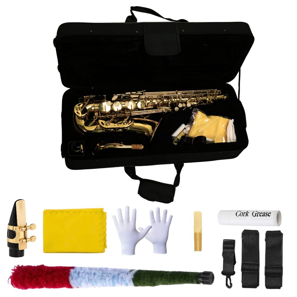 Sax Alto Em Mib Dourado Laqueado Konig Eb Completo · foto 2
