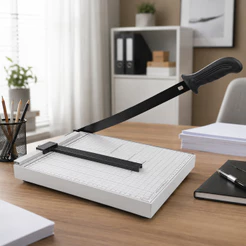 Cortador de Papel Tipo Guilhotina Papel Corte Reto Preciso Base Metálica 30cm 10 Folhas Mecolour