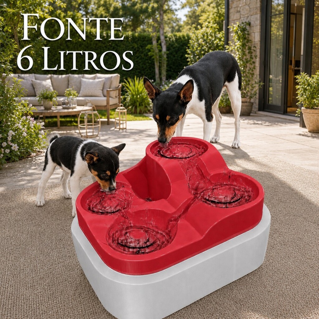 Bebedouro Automatico Grande Purificador Fonte Cascata Cão e Gato 6L Bivolt