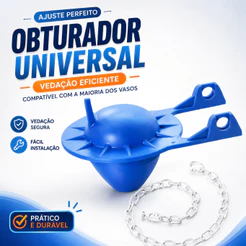 Obturador Acoplado com Corrente Universal para Caixa Descarga