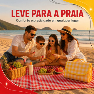 Tapete Piquenique Dobrável Impermeável À Prova De Umidade para Praia, Camping Grama 200*200cm