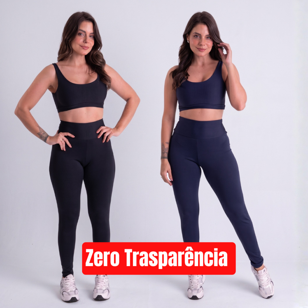Conjunto Fitness Feminino OriginalTop + Calça Legging Cintura Alta Suplex Academia & Treino