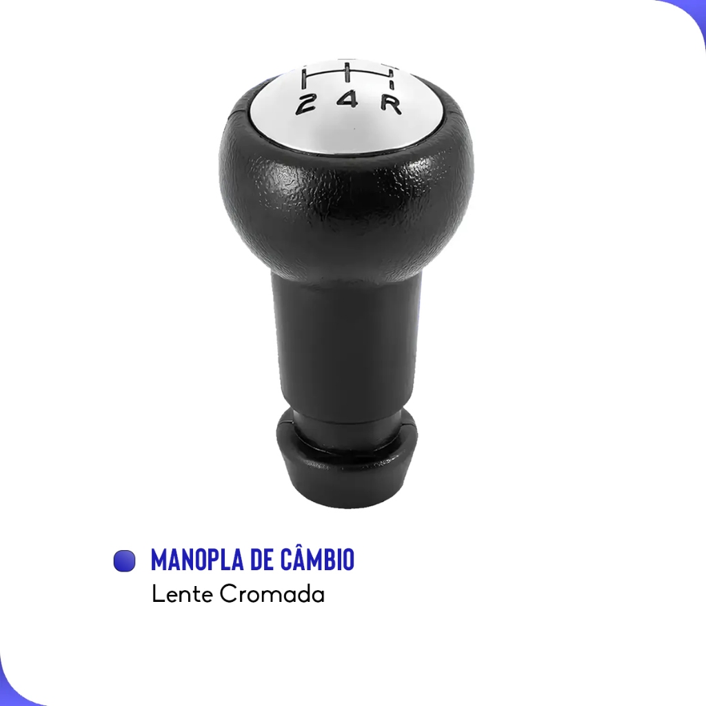 Manopla Cambio C3 C4 C5 2004 A 2012 Pvc Cromado Com Bucha · foto 2