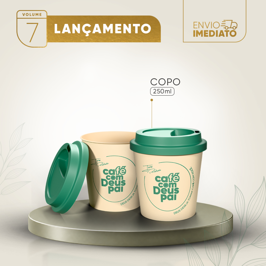 Copo para Café 250 ml - Café com Deus Pai