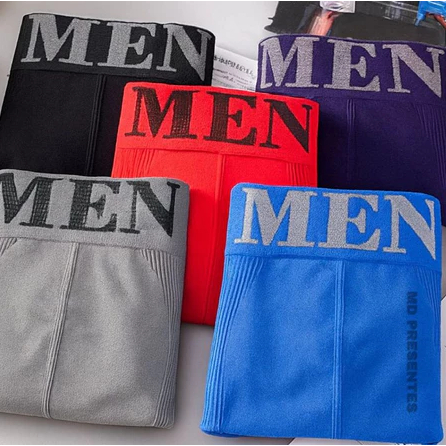 Kit 3/5 Cuecas Boxer Masculina Microfibra Sem Costura Confortável Adulto