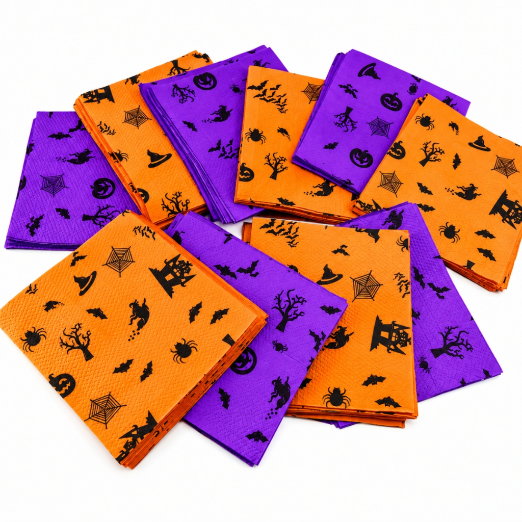 Guardanapo de Papel Crepado Estampado Halloween 19,5X22,5CM CampFestas