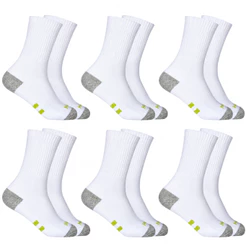 Kit 6 Pares Meias Hoahi Algodão Cano Alto Longo Masculina Feminina Grossa Academia Esportiva Unissex