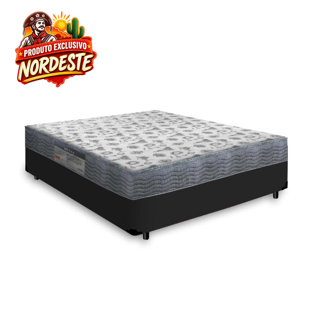 Cama Box com Colchão de Espuma D33 Ortobom ISO 100 Casal 138cm