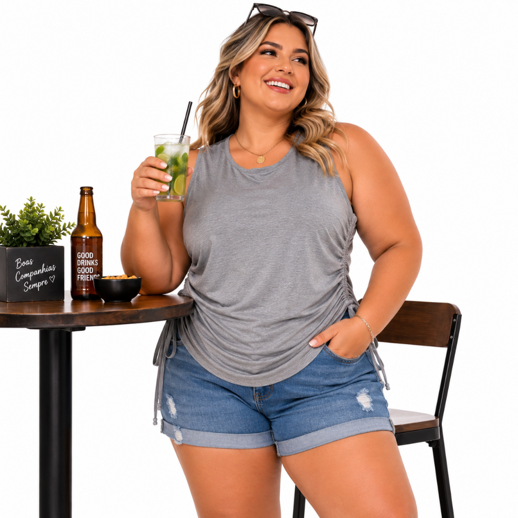 Kit 2 Regatas Fitness Feminina Dry Fit Academia Treino Corrida Ajustável Confortável Plus Size