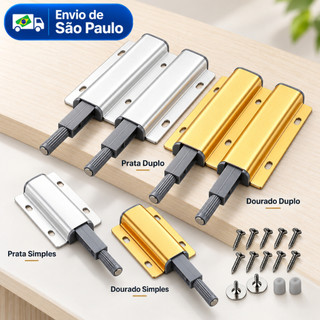 Fecho Pulsador Magnético Toque Sobrepor Tip-on Push Open Porta Armário Gaveta