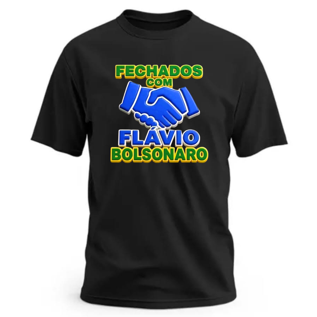 Camiseta Bolsonaro Unissex Blusa Presidente Politica Brasil Militar Estampada Confortavel