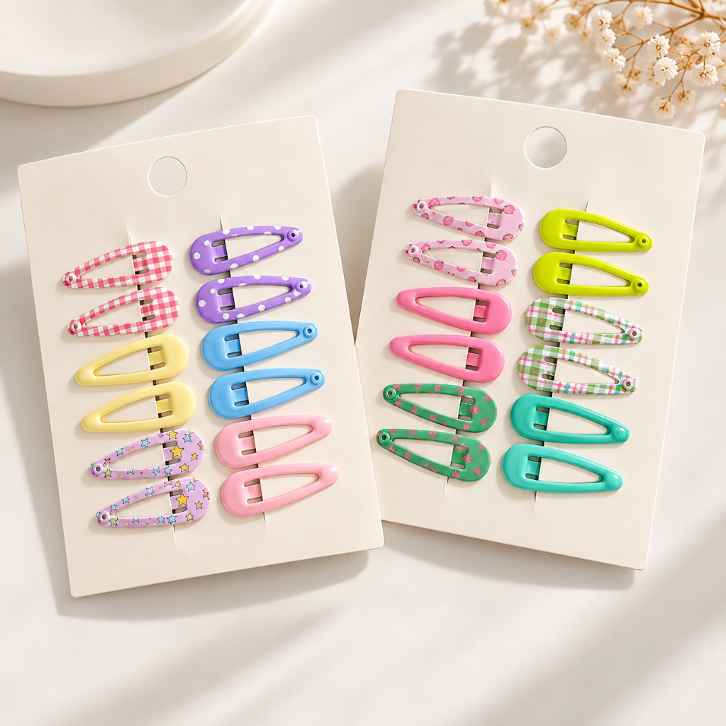 ANA1108 KIT 60 Presilhas de Cabelo Coloridas Modelo Dopamina/Estampado/Antiderrapantes Cor aleatória