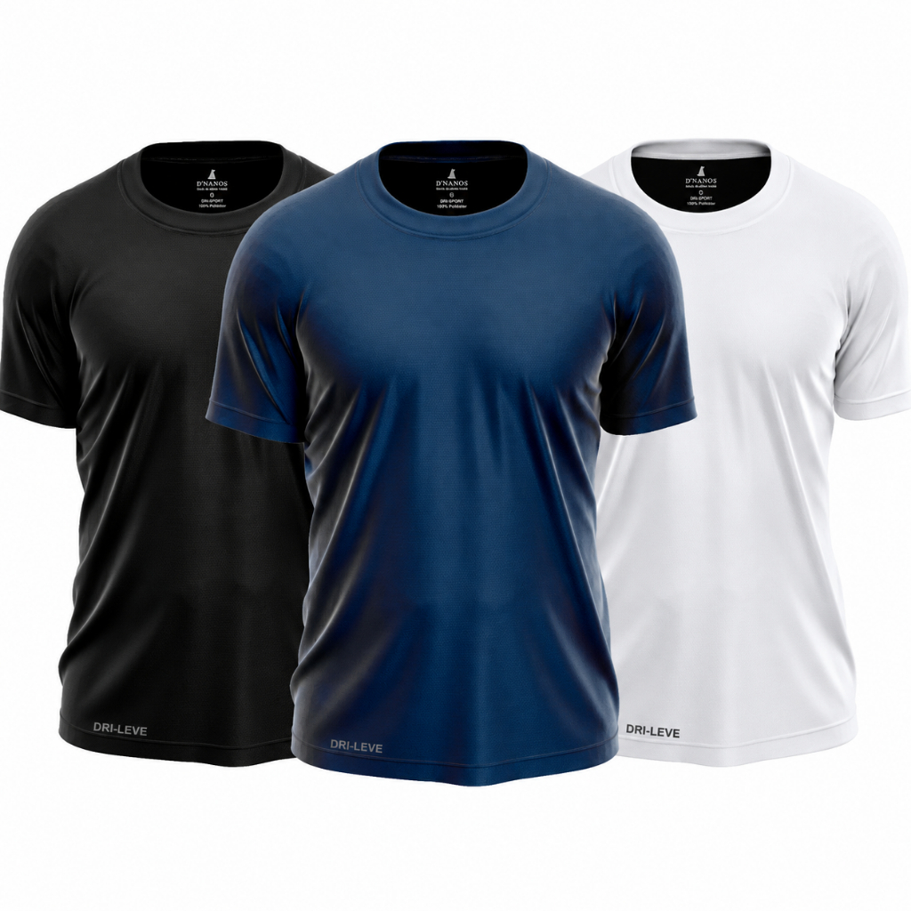Camiseta Dry Fit Masculina Academia Premium Esportiva Fitness Treino Corrida Anti Suor Anti Odor Proteção UV Respirável