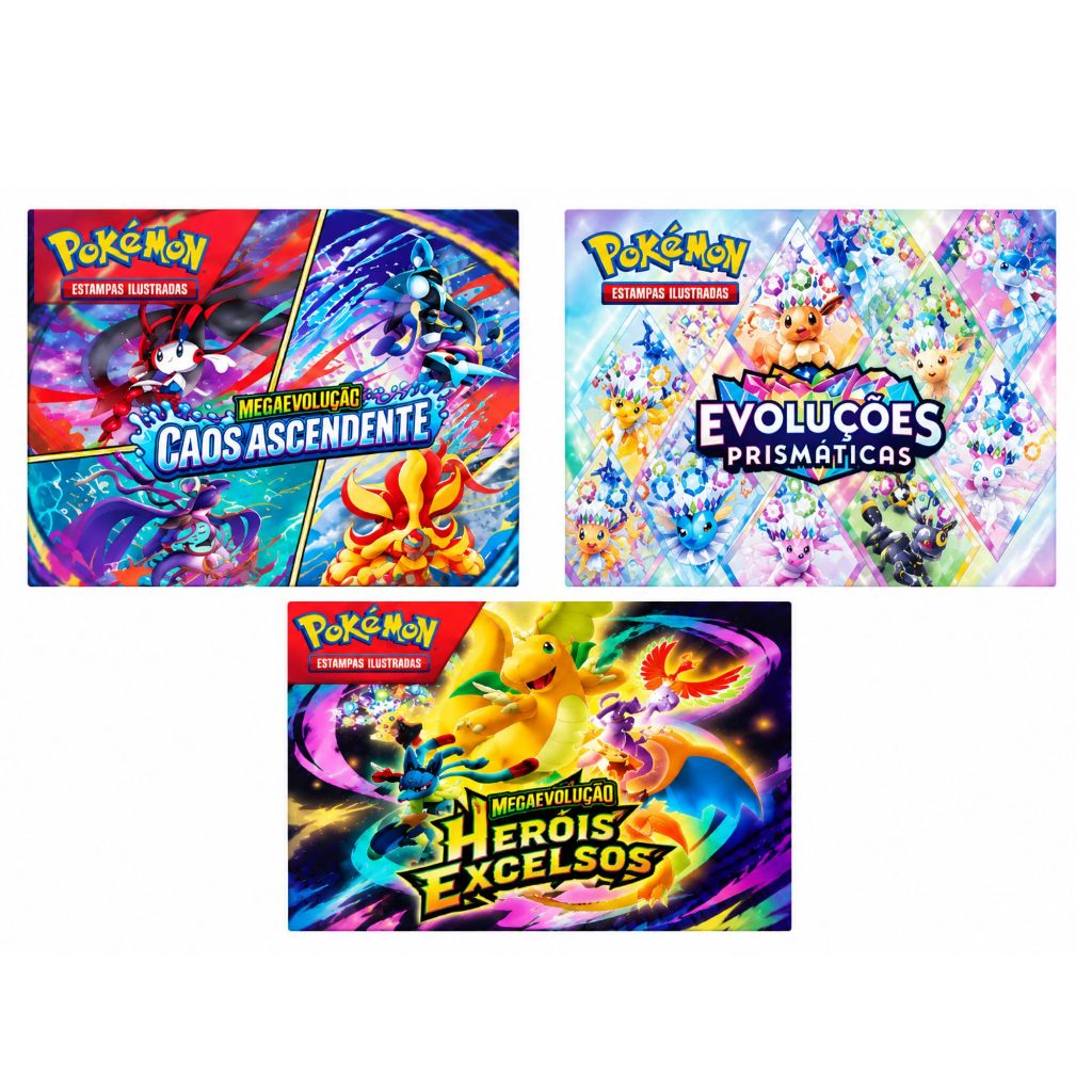 Cartas Pokémon Caos Ascendente Heróis Excelsos Prismáticas 10/20/50 | Kit Sortido e Brilhante