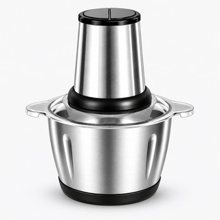 Moedor de Carne Elétrico Inox 2L 110V Processador Alimentos Multifuncional Triturador Picar Legumes Temperos