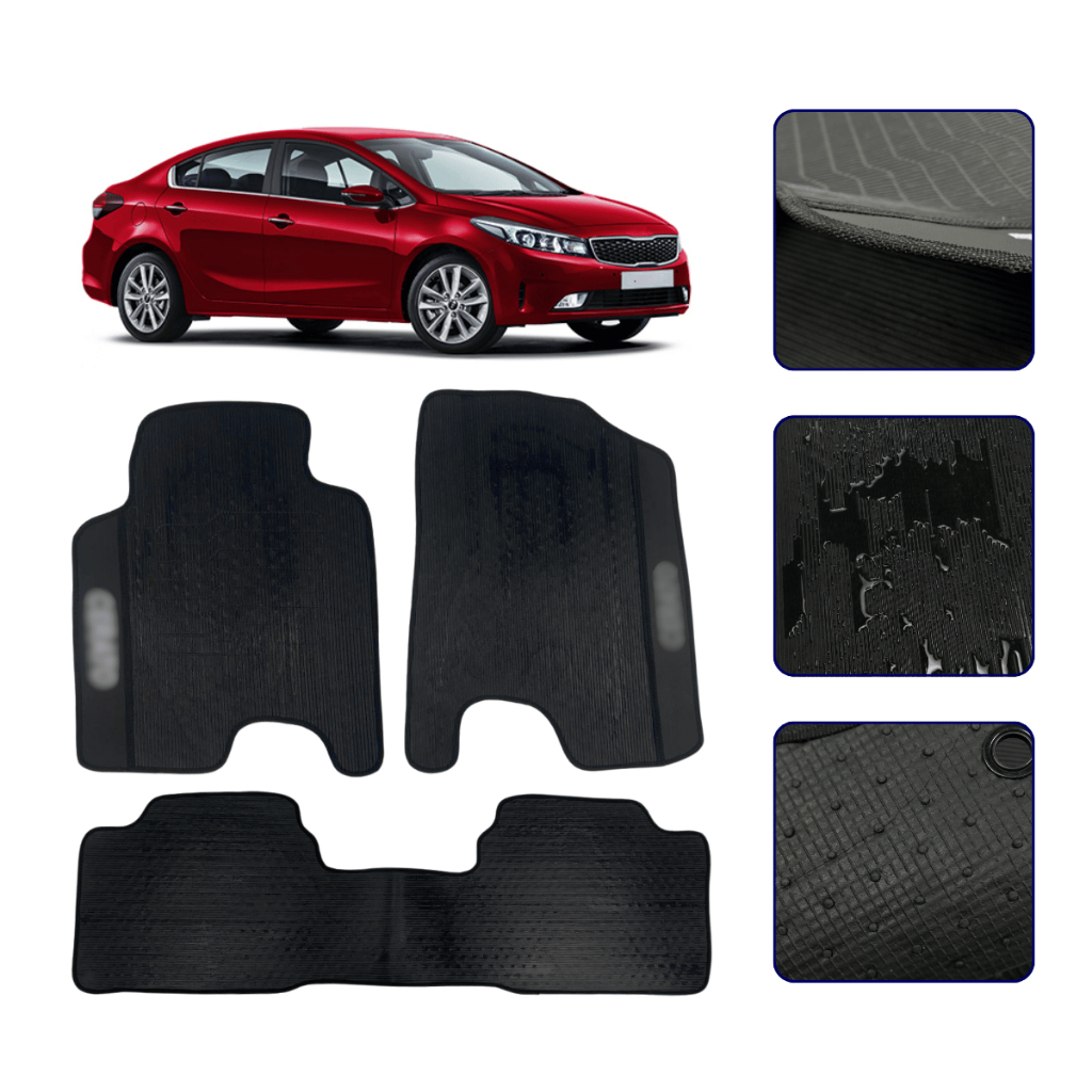 Jogo de Tapete para Carro Cerato 2014 2015 2016 2017 2018 2019 Kit de Tapetes Automotivo 3 peças