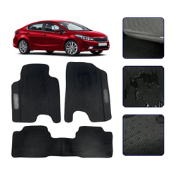 Jogo de Tapete para Carro Cerato 2014 2015 2016 2017 2018 2019 Kit de Tapetes Automotivo 3 peças