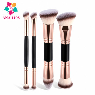 ANA 1108/4 Pincéis De Maquiagem De Ponta Dupla/Conjunto Com Parte Superior Plana Angular/Cerdas Maci