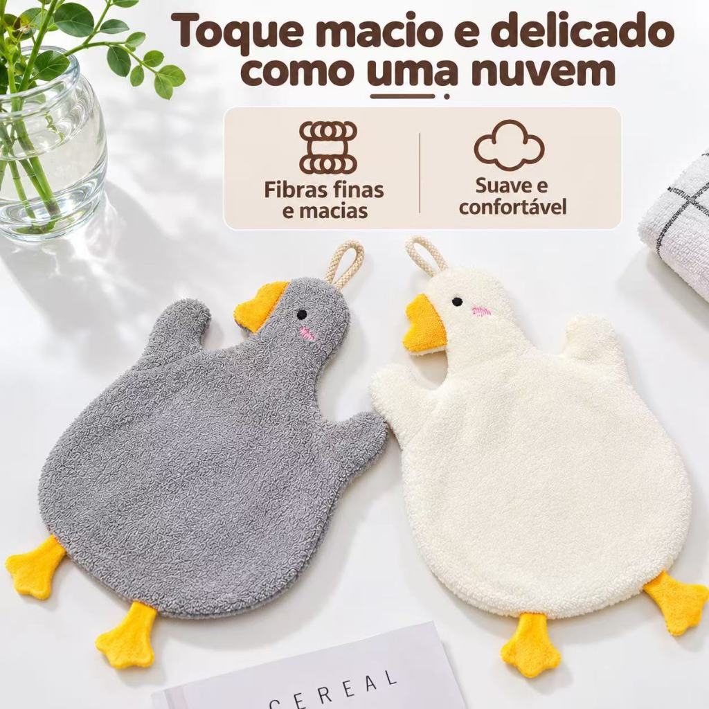 ANA1108 Limpeza De Secagem Rápida Em Forma De Pato mão cozinha toalha Pano de Prato para Pendurar