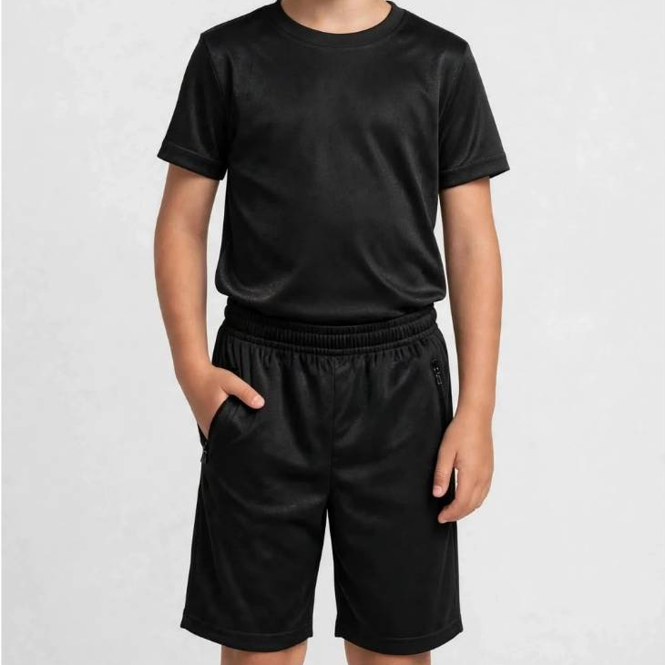Conjunto Infantil Bermuda e Camiseta Escola Lazer Dia a Dia Tendencia Conforto e Estilo