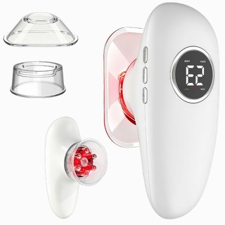 Massageador Corporal e Facial 4 em 1 com Luz Vermelha, Calor e Ventosa - Uso em Casa para Relaxamento