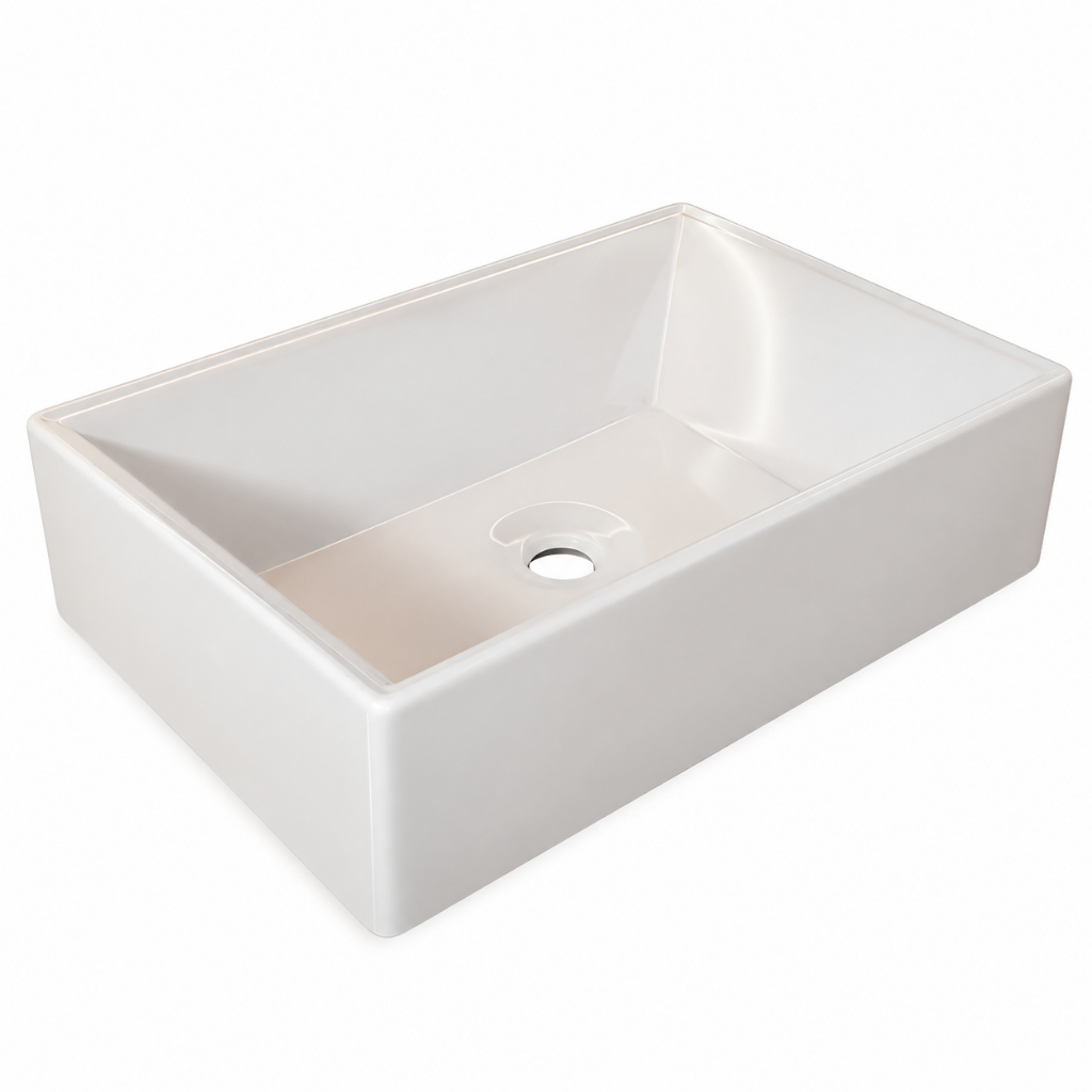 * * Cuba de Sobrepor para Banheiro 39x27cm Mármore Sintético Retangular Safira Movelove · foto 2