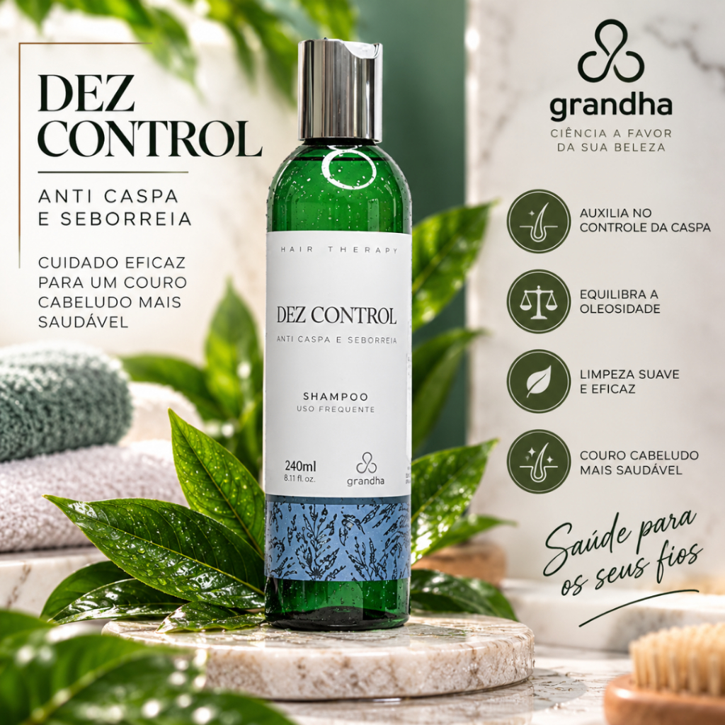 Shampoo Grandha Dry Confort 300ml Combate Oleosidade e Pontas Secas
