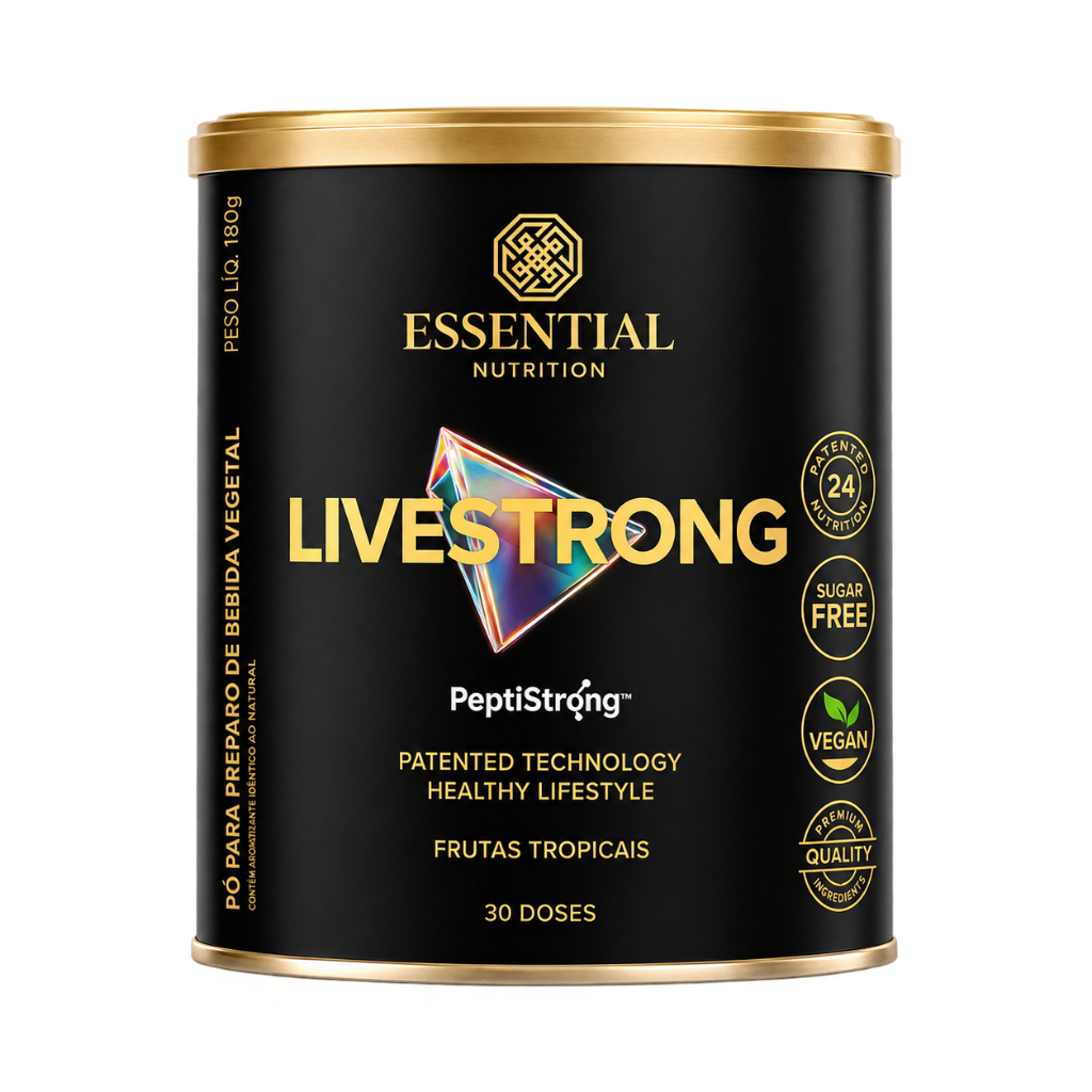 Livestrong Peptistrong Sabor Frutas Tropicais 180g Essential Nutrition