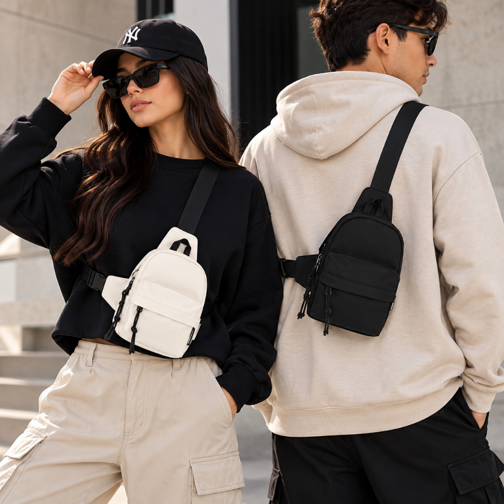 Pochete Mini feminina homens minimalista bolsa peitoral