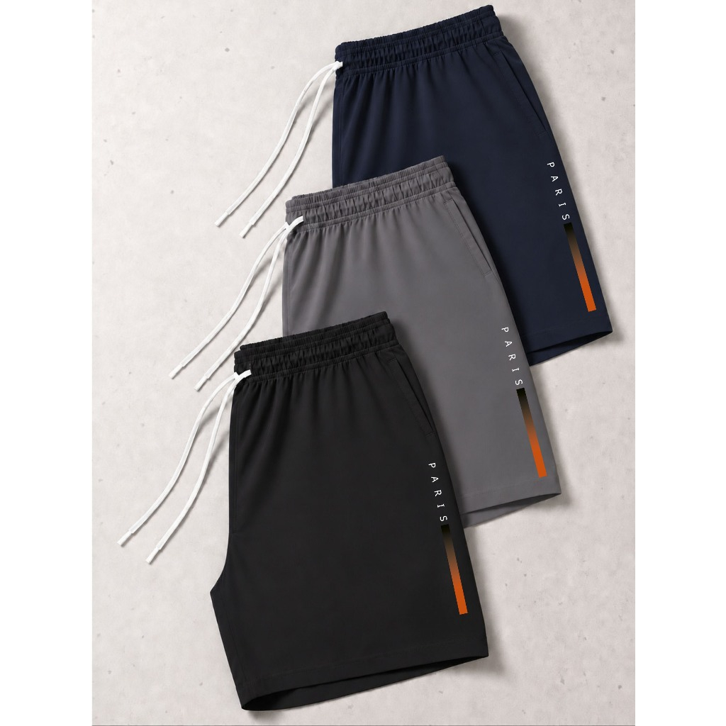 Kit 3 Bermuda Tactel Shorts Masculino Mauricinho Academia Com Bolsos Envio Imediato Oferta
