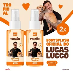Kit 2 Body Splash Pet Tropical 120ml Mozão Lucas Lucco - Perfume Colônia Para Cães e Gatos Spray