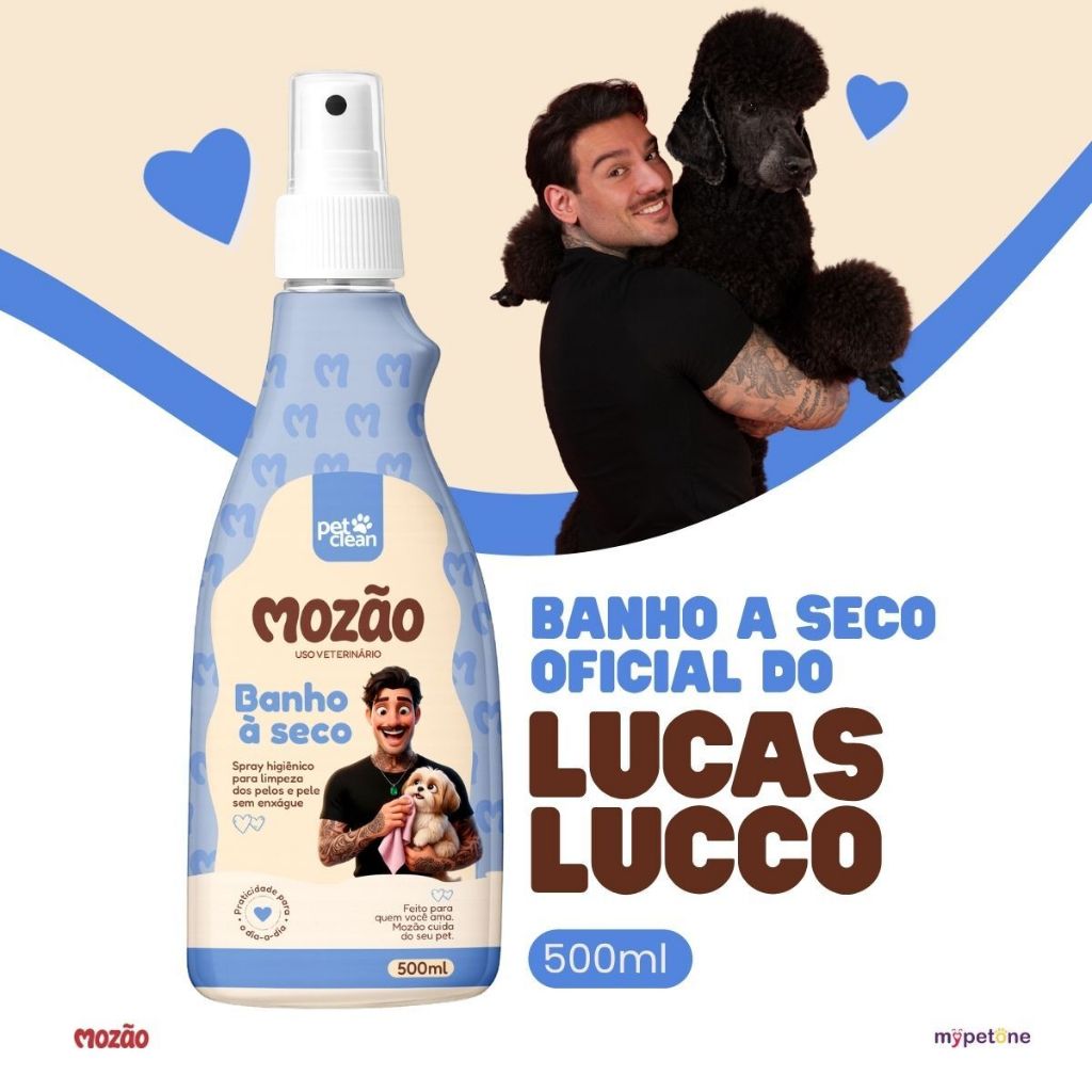 Banho A Seco Mozão Lucas Lucco Sem Enxágue Para Caes E Gatos - 500ml