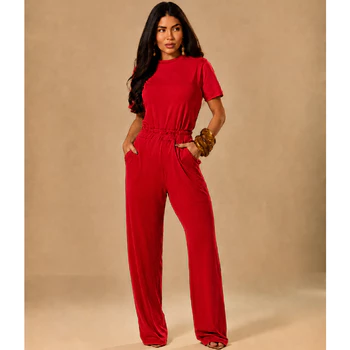 Conjunto Feminino Elegante Confort Moletinho Chique Calça e Blusa Verão Longo Festa Evangélico Social Aerolook Casual
