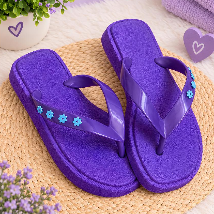 Chinelo Juvenil Feminino com Florzinhas Leve, Confortável e Estiloso Lançamento Promoção