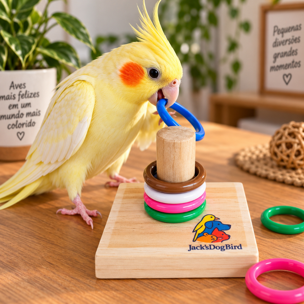 Brinquedos Para Calopsita Tira Argola Treinamento Gaiola Agapornis Periquito Pets Aves