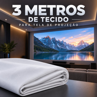 3 Metros De Tecido Dry Fit Para Fabricação De Tela Projeção Sistema Anti Reflexo Premium Dobravel
