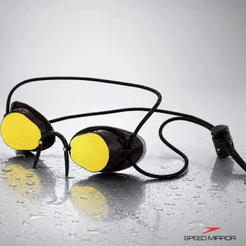 Óculos De Natação Adulto Speed Mirror Sueco Speedo Lente Espelhada - Preto Gold