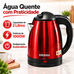 Chaleira Elétrica 2L Inox Ferve Rápido Automática