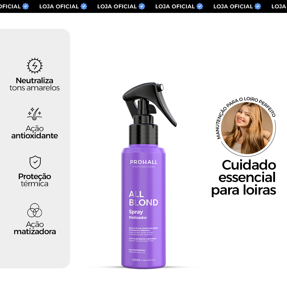 Spray Matizador e Protetor Termico All Blond 120ml