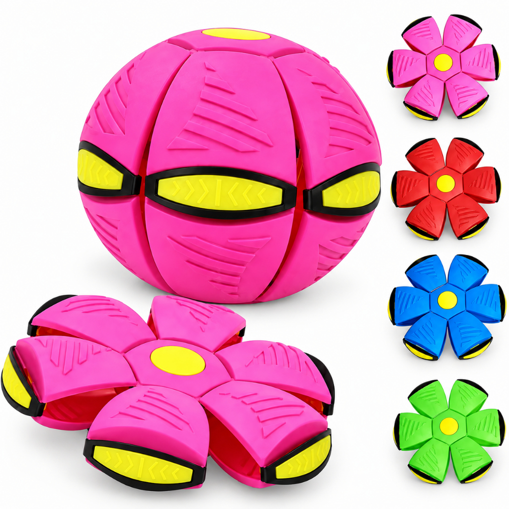 Bola Mágica Disco Voadora Infantil e Pet Maluca Com Led Super Pulo Brinquedo Ar Livre 2 em 1