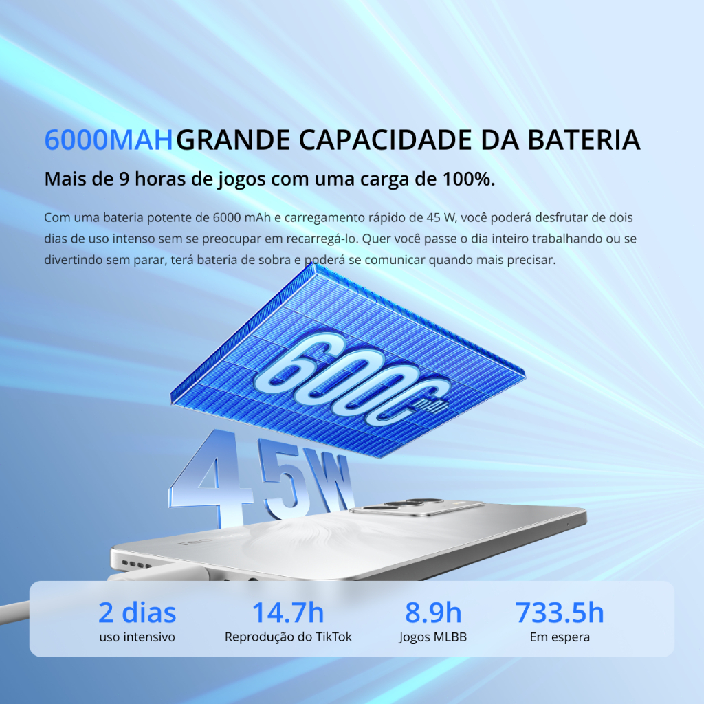 realme C73 8+256GB Smartphone Celular Versão Global Bateria 6000mAh Câmera 50MP NFC Tela 6,67 Violet — imagem 2 de 2