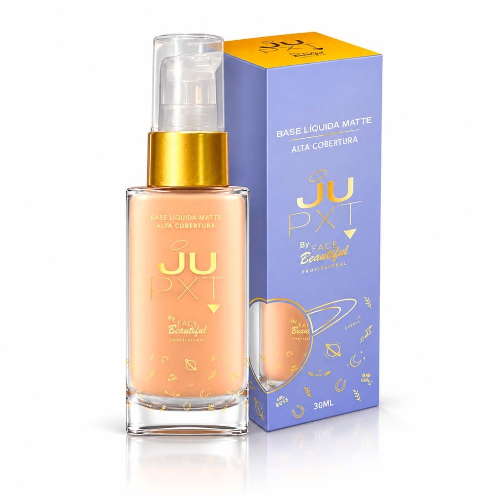 Base Liquida Matte Alta Cobertura JUPXT Face Beautiful 30ml