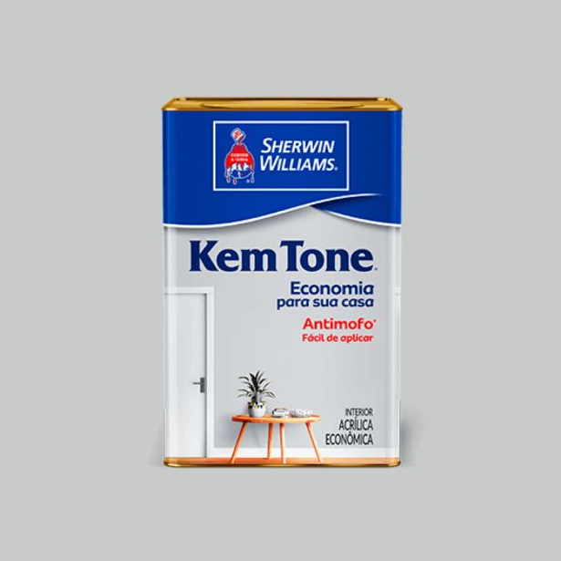 Tinta KemTone Acrílica 18 litros Sherwin Williams Acabamento Fosco Ação Antimofo de fácil Aplicação · foto 2