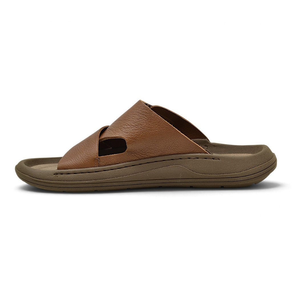 Chinelo Slide Democrata Livo Couro Tira Ajustavel Larga — imagem 2 de 2