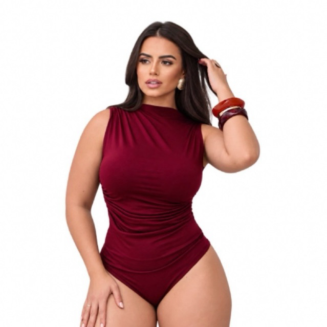 Body Feminino Básico Suplex Regata Lisa Blusinha Básica Moda Gringa Blogueira