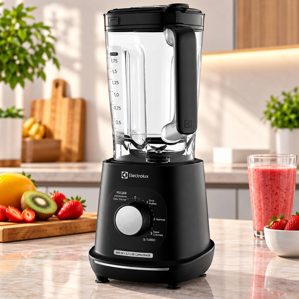Liquidificador Electrolux 1300W 3.2L Efficient TriForce 12 Velocidades Preto (EBL1300) - 127V