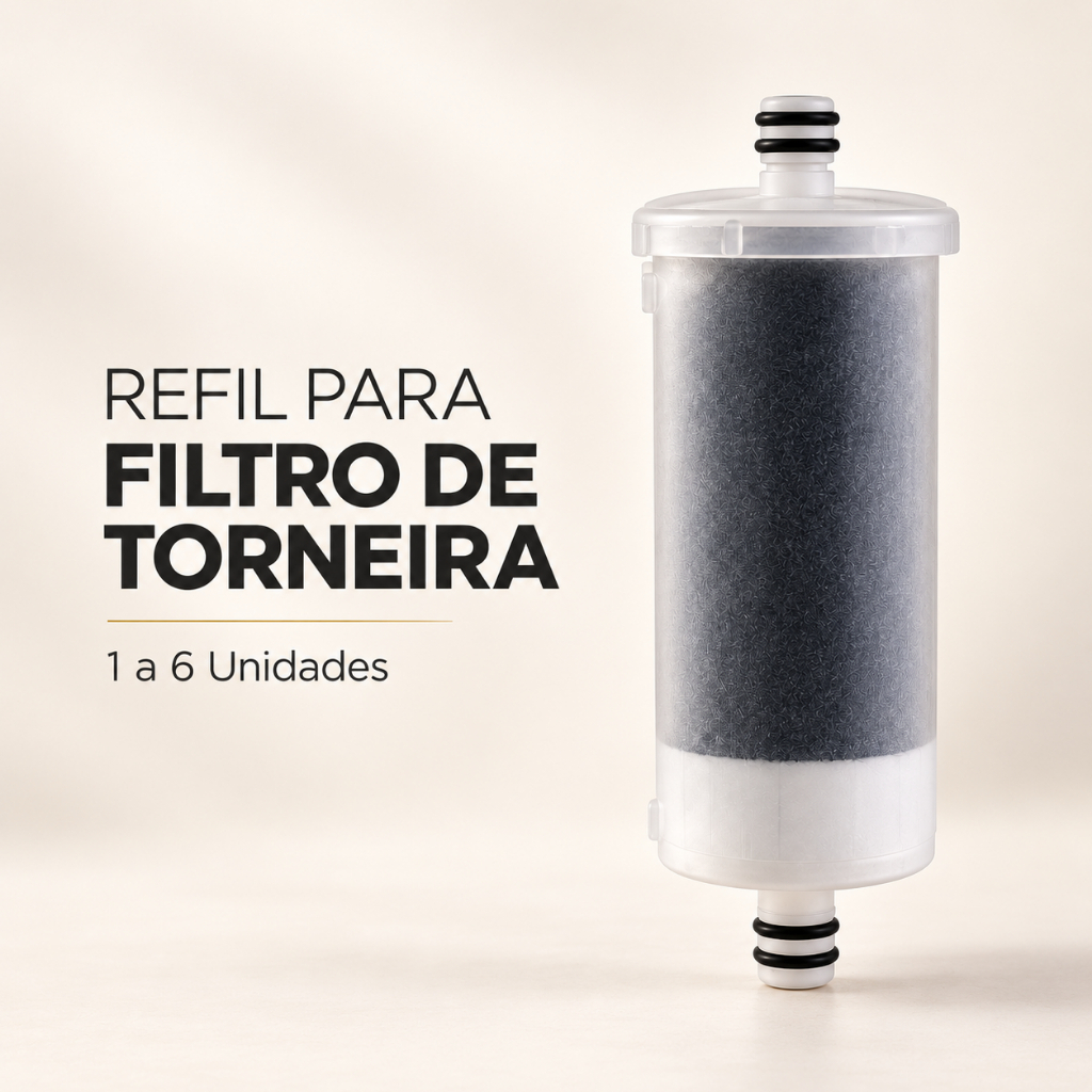 Refil Vela Universal Para Filtros de Torneira de Cozinha Carvão Ativado Pró-Saúde