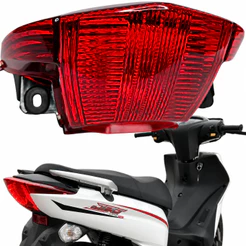 Lanterna Traseira Vermelha Com Lampada Chicote Shineray Jet 49 50 Xy Jet 125 2024 2025