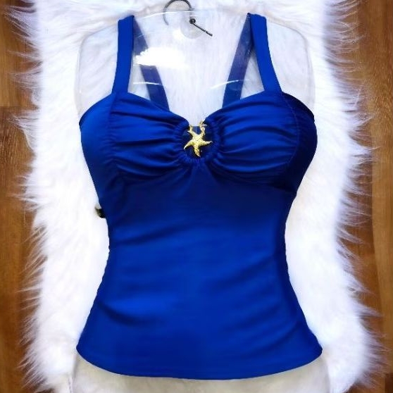 blusa estrela com bojo malha suplex